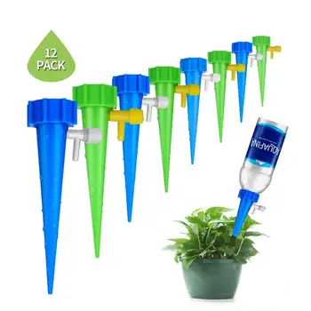 

12PCs Garden Plant Water Dispenser Automatic Watering Nail System Adjustable Water Flow Drip Irrigation Watering Equipment Kit