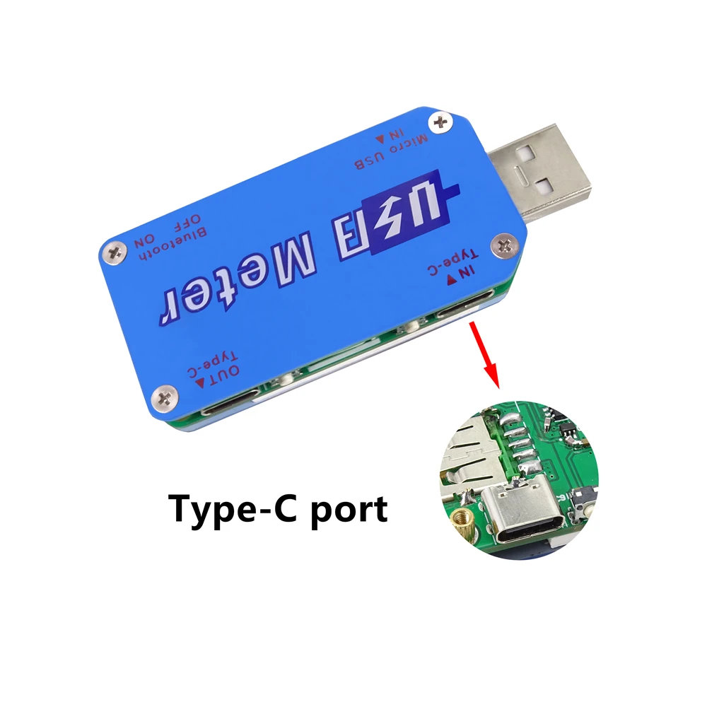 Для App USB 2,0 Тип-C ЖК-дисплей Вольтметр Амперметр Напряжение измеритель тока, для батареи зарядки измерения Bluetooth Связь UM25 UM25C