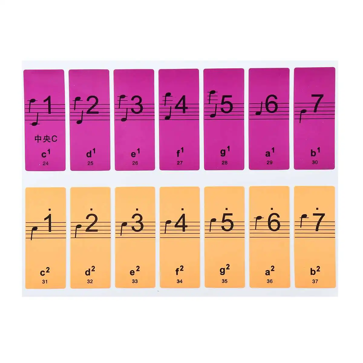 

Removable Piano Keyboard Sticker 51/61 Key Electronic Keyboard Piano Sticker 88 Key Piano Stave Note Sticker For Colorful Keys