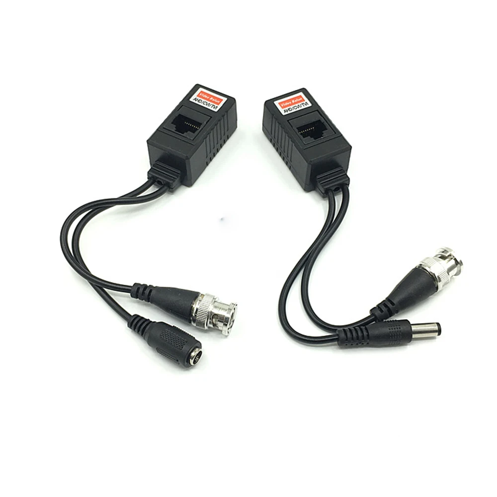 BNC для RJ45 пассивный видео Мощность кабели + Аудио балун трансивер для видеонаблюдения Камера Использование UTP кабель (CAT5, RJ45) для передачи