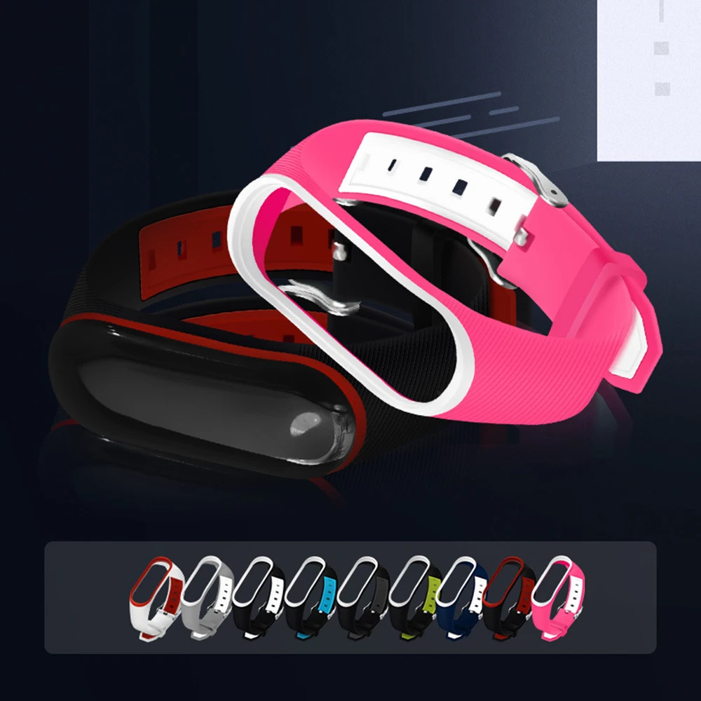 Спортивные силиконовые часы для Mi Band 3 ремешок браслета аксессуары Band3 браслет