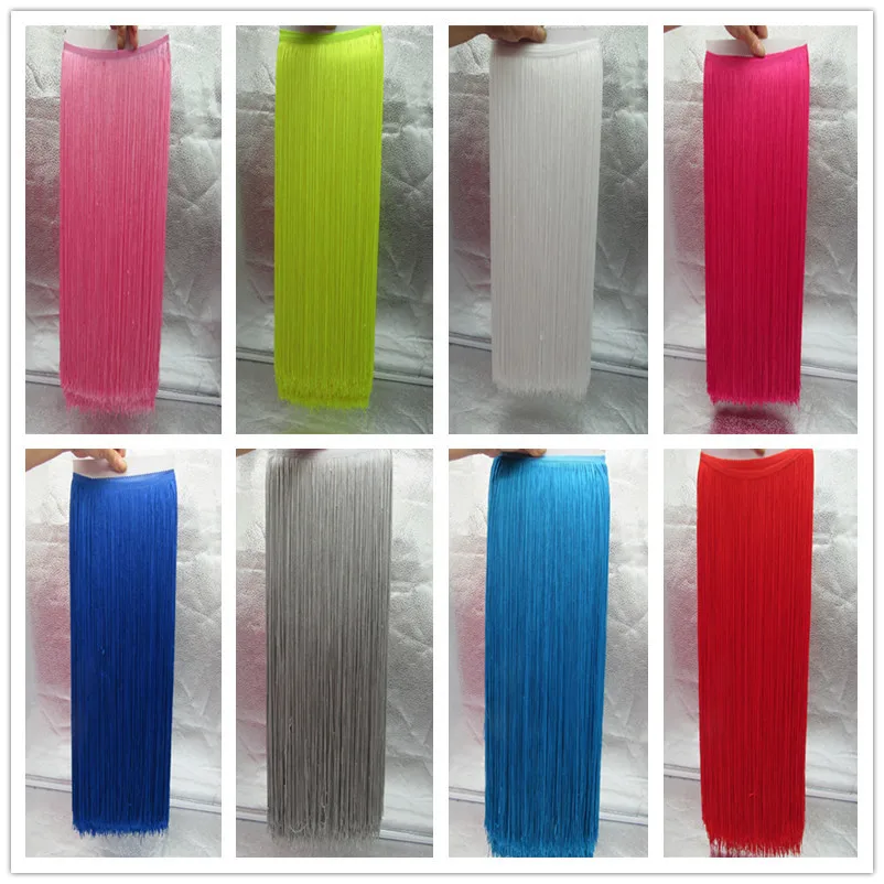 YY-tesco 10 Meters 100CM Lace Fringe Trim Polyester Tassel Trimming Diy Latin Dress Stage Clothes Accessories Ribbon | Дом и сад
