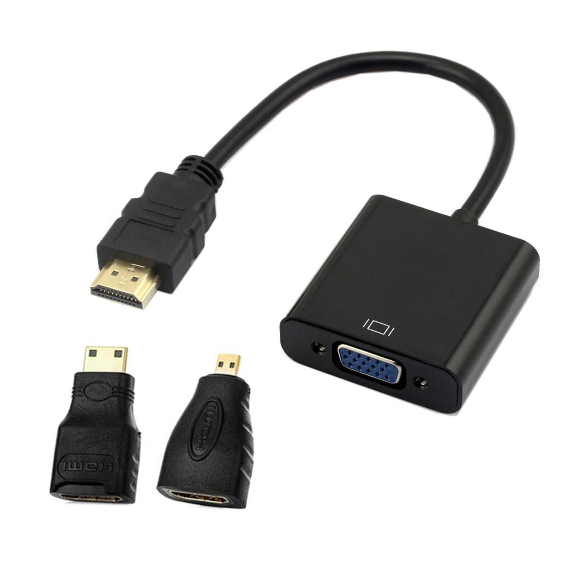 

HDMI Female to Micro Male Adapter HDMI Source to VGA Output CableMini to HDMI Female Adapter for Projector Monitor PC Lap top