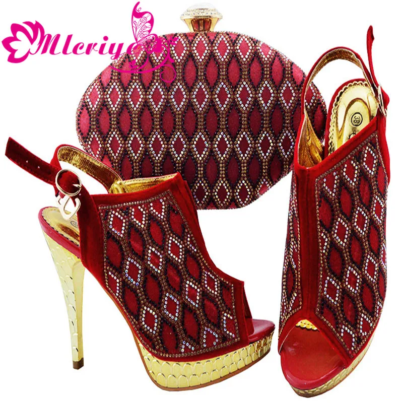 

Italian Shoes with Matching Bags JZC003-Shoes Woman High Heel Luxury Women Shoes Nigerian Women Wedding Shoes with Rhinestone