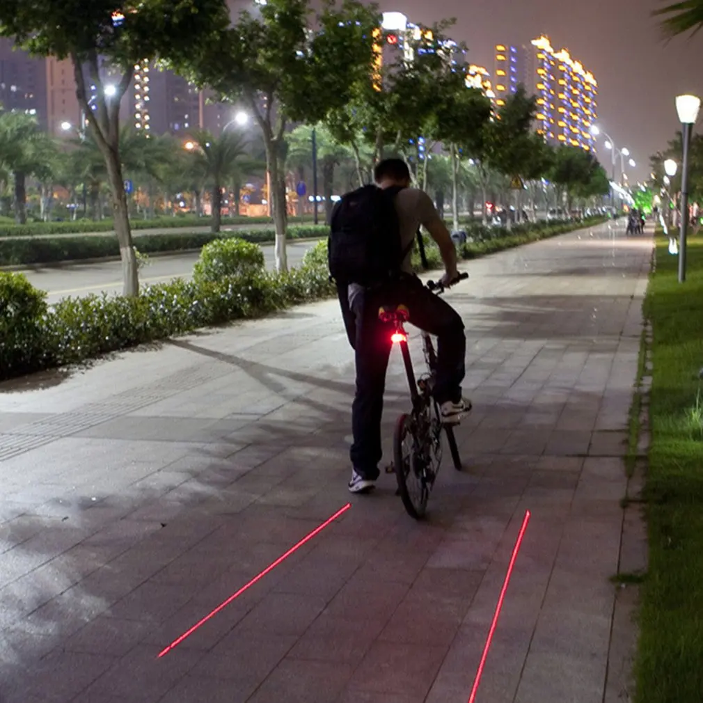 

Bicycle Laser Taillight 5led Parallel Line Laser Taillights Mountain Bike