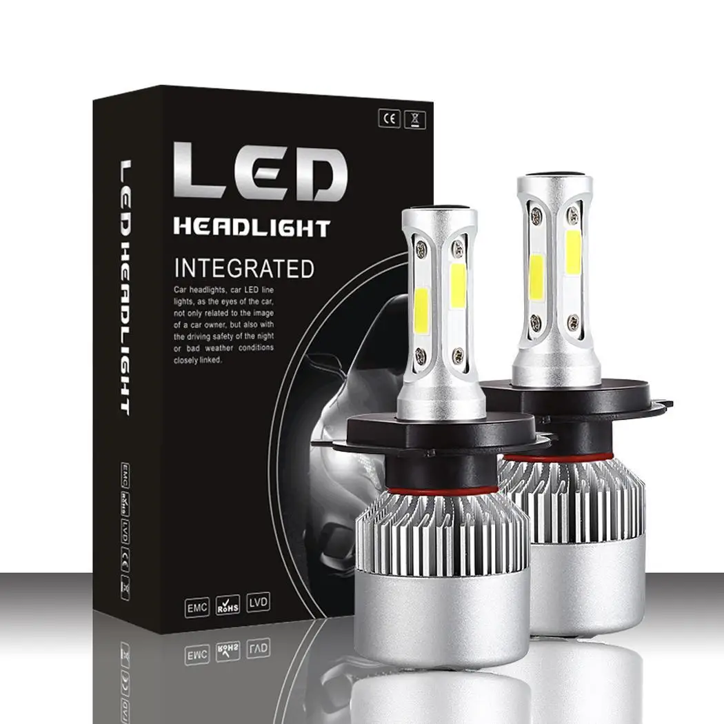 H4 9003 HB2 Авто 6000K мощный Plug and Play COB светодиодный-40 ~ + 80 градусов по Цельсию