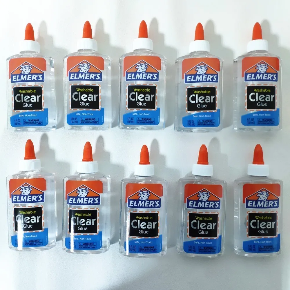 

Elmer's E305 Washable School Glue, 5 Oz Bottle, 10 Pack, Clear Slime Art Sets