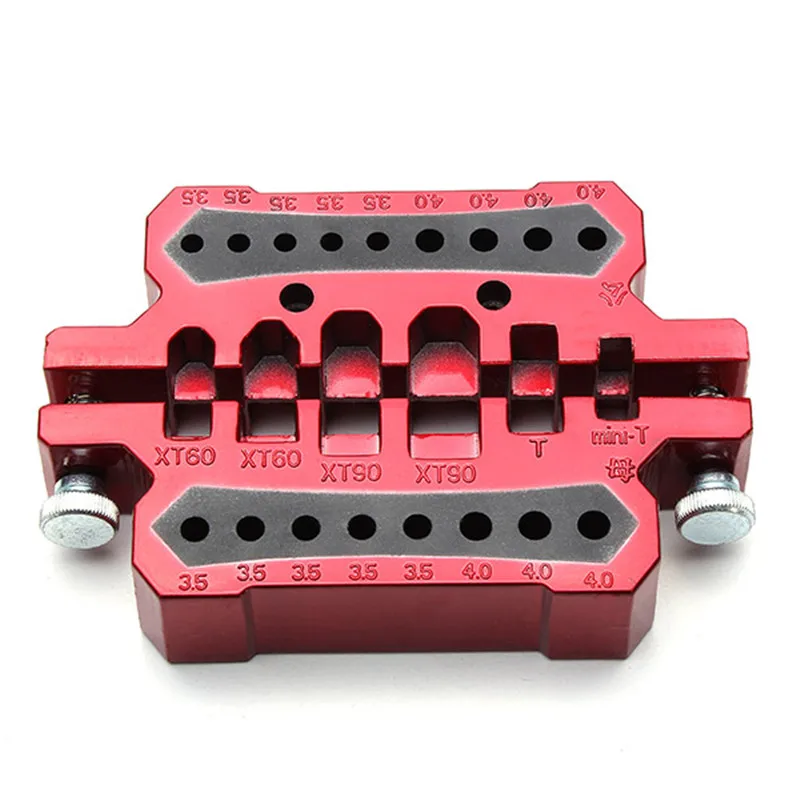 

Aluminium Alloy Multifunctional Soldering Station 10.5x7.1x2cm for XT60 XT90 T Banana Plug Connector Tools Repair Equipment