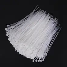 1000 adet/grup naylon kablo bağları Zip Bağları Beyaz Standart Kendinden kilitleme Plastik Kablo Bağları Beyaz bridas de plastico 3x100 /150mm