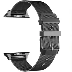 PPYY новый-нержавеющая сталь ремень Iwatch ремешок 38 мм для мужчин заменить для мужчин t браслет Спорт застежка серии 4 3 2 1 (черный), 38