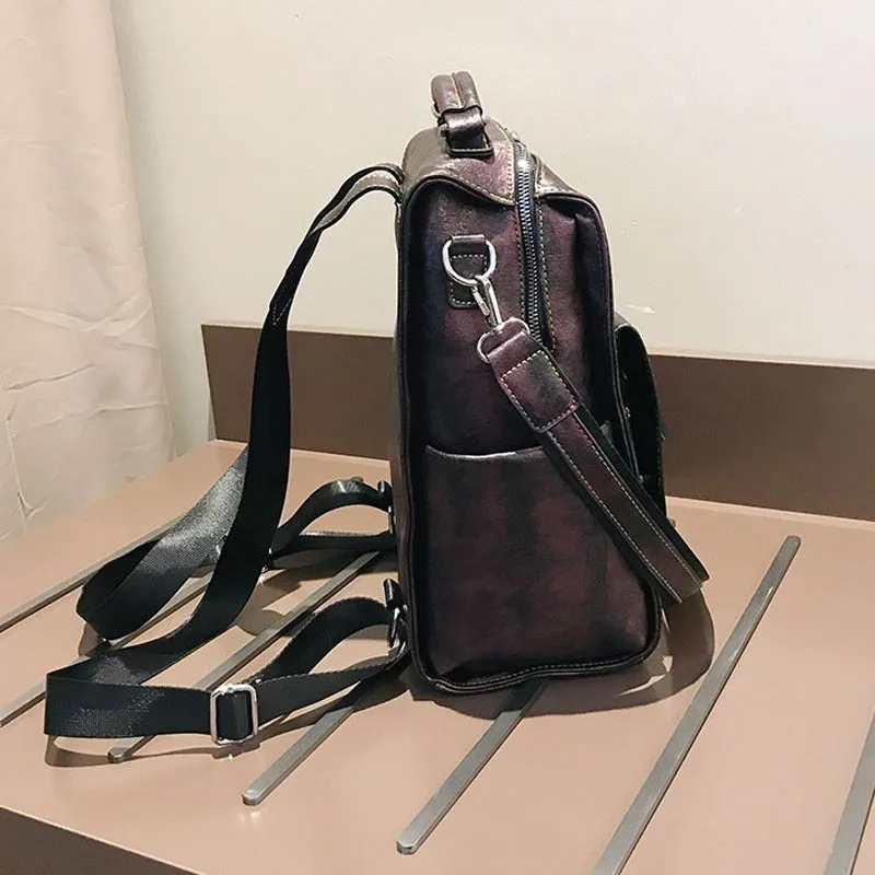  Soft Leather College Backpack Woman Fashion Female Backpack Bag Large Capacity School Bag Tassel Mo - 32964535080