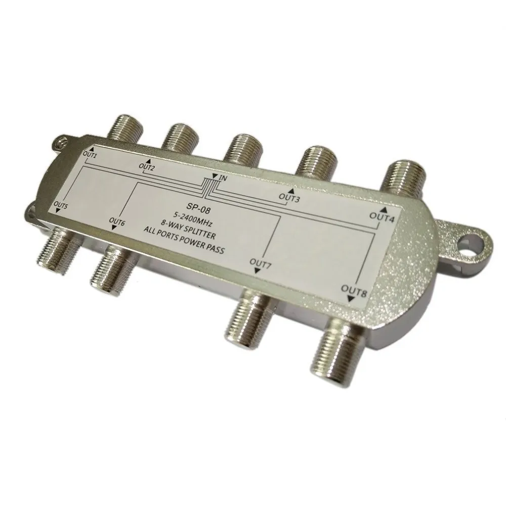 

GSP-08A 8-Way Signal Satellite Splitter TV Antenna RF Coaxial Cable Splitter Wholesale Dropshipping