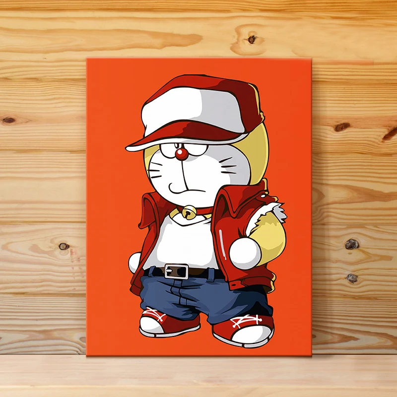 

picture by numbers Doraemon cos play Clark Still anime posters coloring by numbers wall painting diy oil paintings by numbers