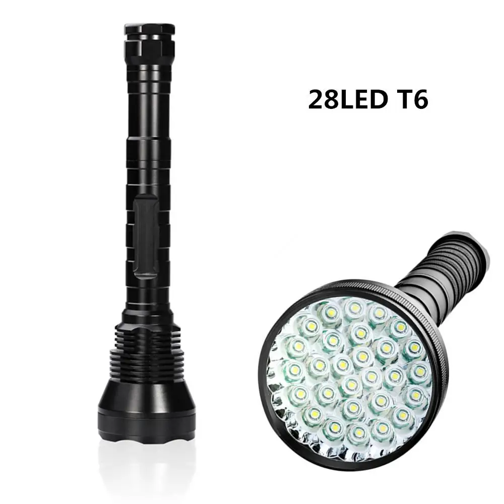 

28T6 28 LEDs 45000 lumens High power 5 Modes Glare flashlight Torch Working lamp tactical light camping lantern tent light