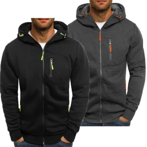 Basic Zip-Up Sudadera Con Capucha