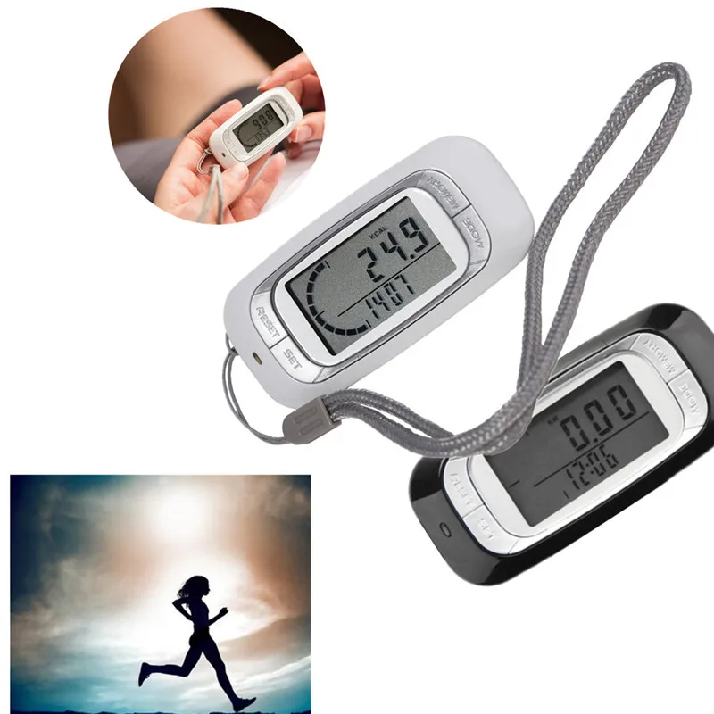 

SGOODE 3D Sensor Running Walking Pedometer Steps Counter Calorie Burnt Calculator Fitness Outdoor Lightweight Clip on Pedometer