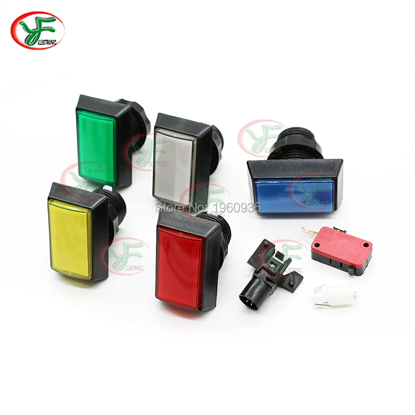 Boutons poussoirs lumineux LED pour jeux d'arcade - VGEBY - 5 pièces