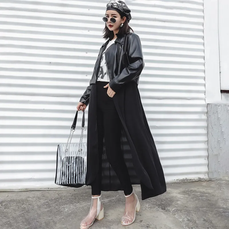 TWOTWINSTYLE pu кожаные куртки для женщин с длинным рукавом плюс толстый Корейский