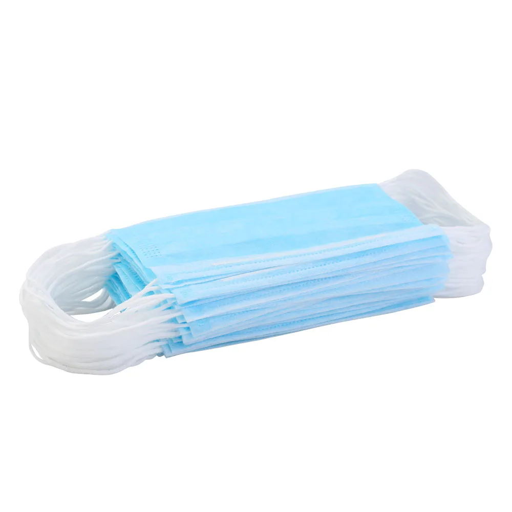

50pcs Face Mouth Mask Non-woven Disposable Dustproof Masks Breathable Anti-haze and Anti-virus Masks Facial Cover Protect