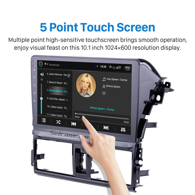 Seicane 2Din Android 8,1 Автомобильный gps авто радио 10,1 дюймов wifi мультимедийный проигрыватель головное устройство для 2013- Toyota Vios Mirror link