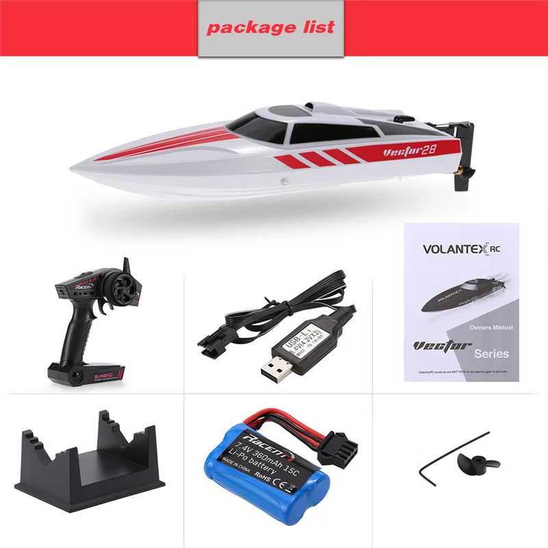 Новое поступление Volantexrc Vector28 795 1 270 мм 2 4 г матовый 28 км/ч гоночный RC лодка высокая
