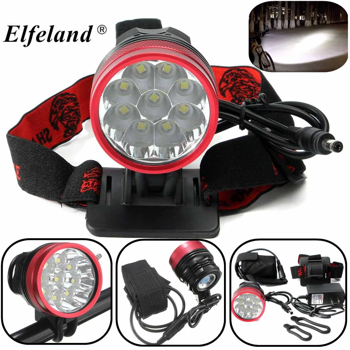 

80000lm headlight Smuxi headlamp 9*t6 head light for home hiking seeking survival Night riding adventure hunting fishing