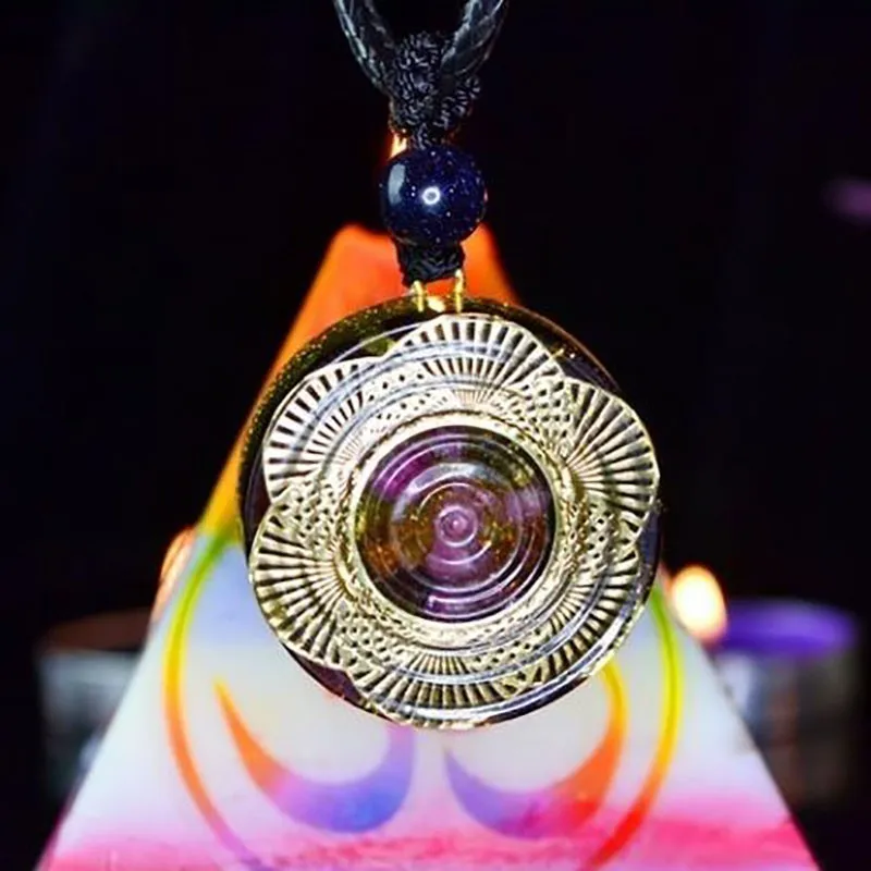 Подвеска AURA REIKI из минерального кристалла эмоциональная гармония гламур