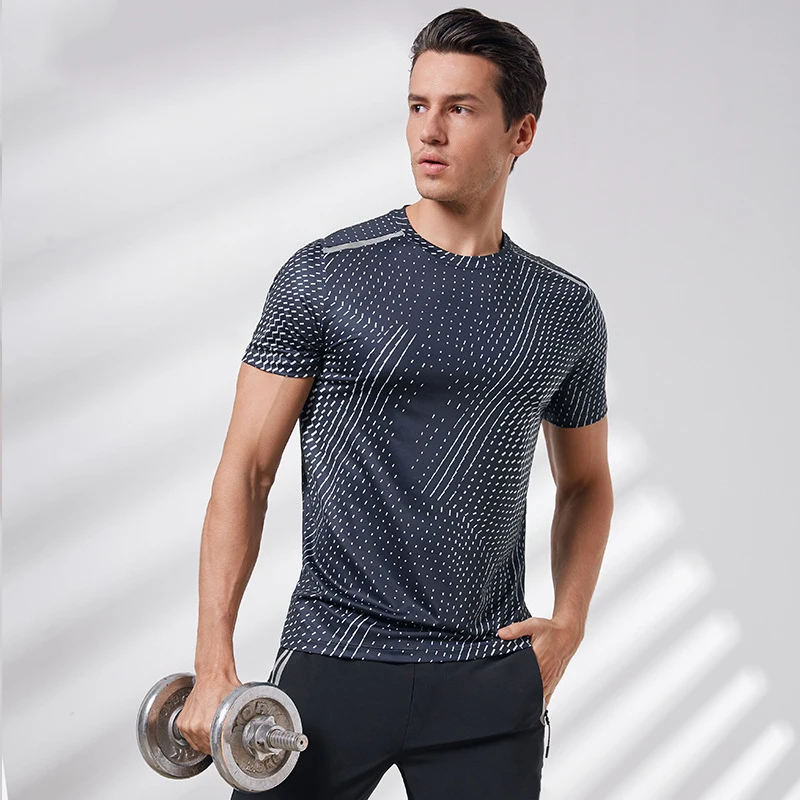 Willarde летние мужские спортивные футболки для бега с принтом, быстро сохнет с коротким рукавом для фитнеса, тренировки для бега, спортивные топы, майки тройники