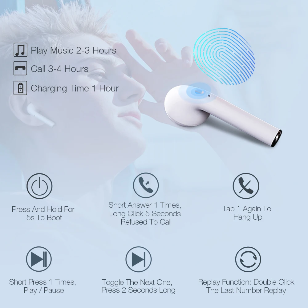 Hisomone i9s i10 Tws Bluetooth Wireless Earphone Earbuds Headphones With Mini Charging Box Air Pods Stereo Headset Headphones   