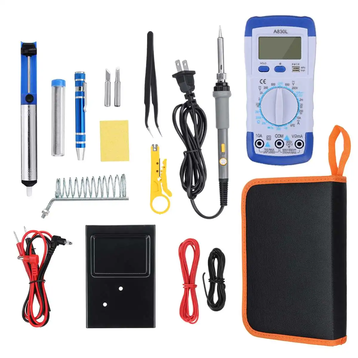 

20pcs 110V/220V 60W Electronic Welding Soldering Iron Tool Set Adjustable Temperature 8-in-1 Screwdriver Welding Repair Tool