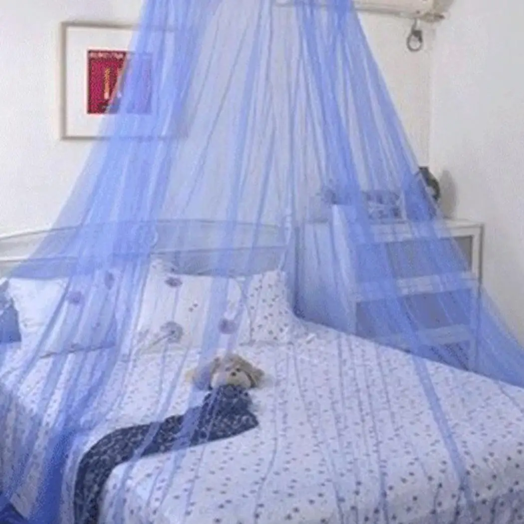 Элегантный купол от комаров насекомых отвергнуть синий, розовый, белый Москитная твердая кровать без сетки круглый