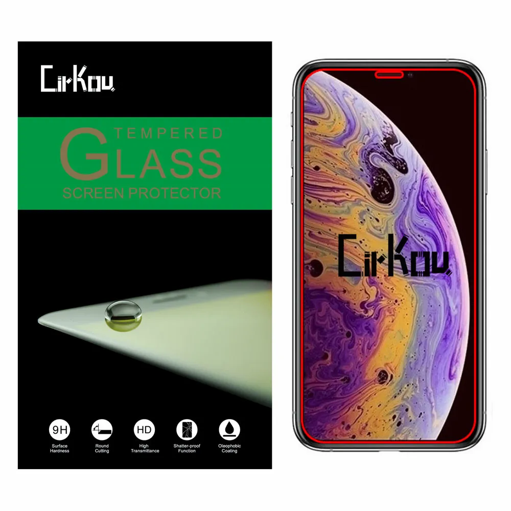 

For iPhone 11 Pro / iPhone X XS 5.8'' 2.5D Arc Edge 0.33mm 9H Hardness 100% Tempered Glass Screen Protector Film