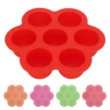 Контейнер для детского питания, коробка силиконовый для детского питания, коробка для хранения яиц, форма для подноса для льда, 7 отверстий, Детская миска для кормления малышей