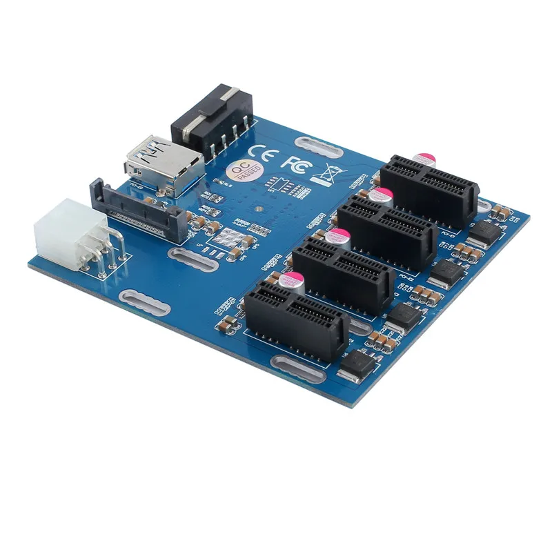 Плата расширения PCI Express E 1X слоты 1 4 слоя + кабель USB 3 0 для майнинга|Соединители| |
