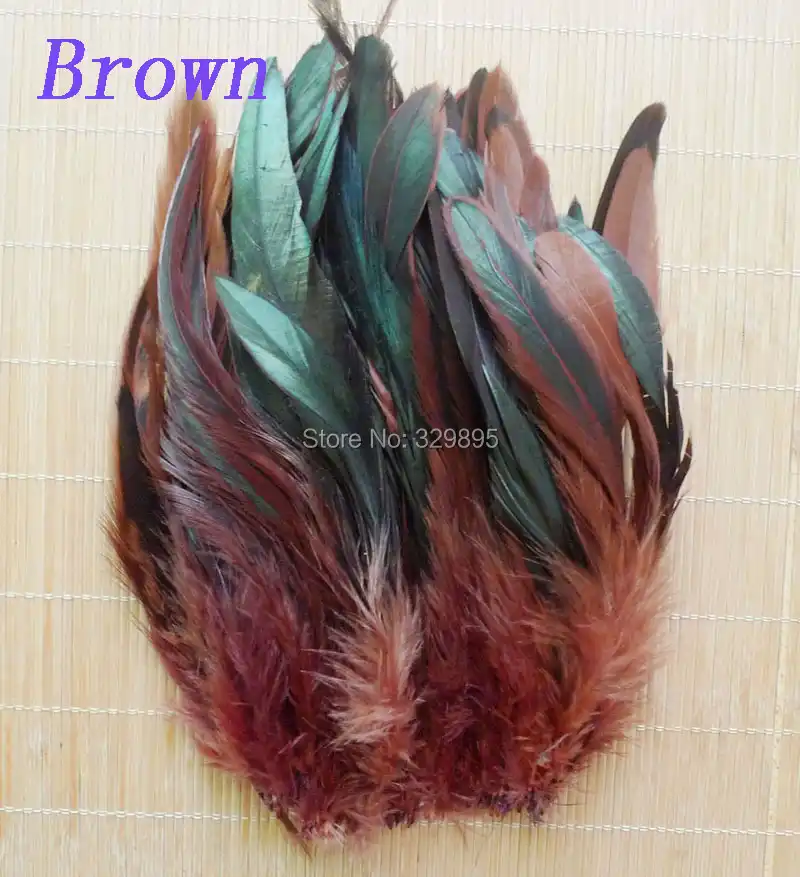 16cm Mosca De Pollo Disfraz De Artes Artesanía Sombrero Natural Plumas Gallo ala 12cm