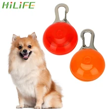 HILIFE собака светящаяся подвеска флуоресцентные ошейники светится в темноте 4 цвета для домашних животных безопасные товары для домашних животных