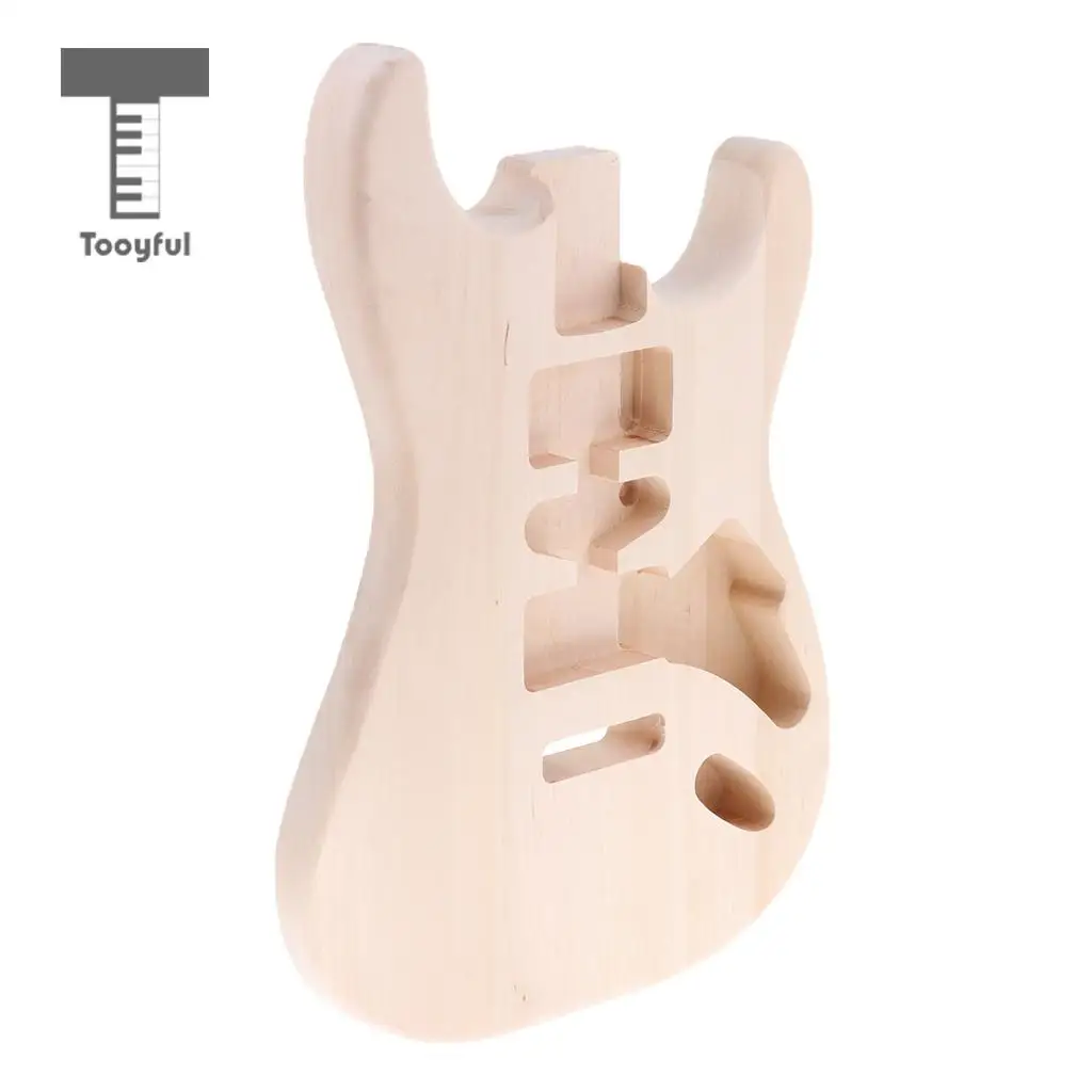 

Wood Unfinished Electric Guitar Body for ST Style Guitar DIY Parts 45 x 32 x 4.2cm