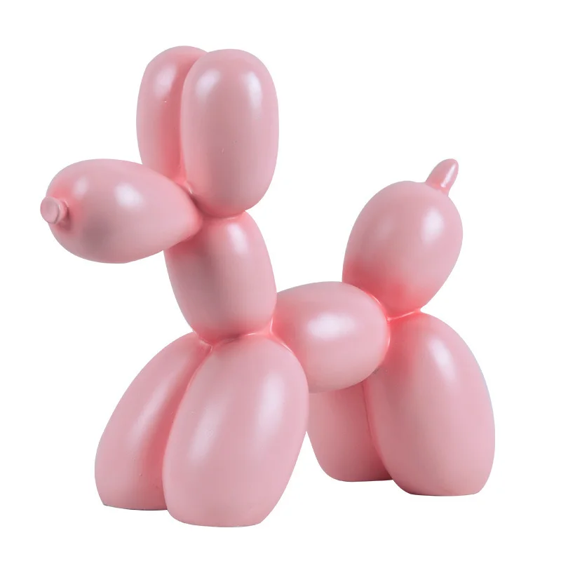 

Ins Figures Nordic Pink Balloon Dog Statue Figurine Miniture Home Decor Table Decoration Resin Crafts Ornament Kid Birthday Gift