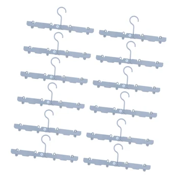 

12pcs Portable Folding Hangers featuring 360° Rotating Hooks, Strong & Durable Travel Foldable Hangers - Light Blue