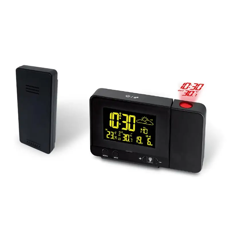 

Color Projection Clock Temperature Double Alarm USB Charging VA Screen HD Display Home Decoration