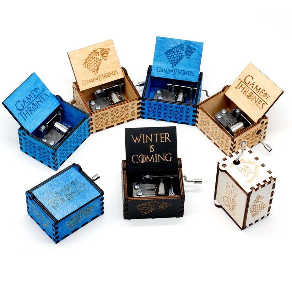 

Promotional Game Of Throne, Star Wars Theme Music Manual Wooden Music Box, Birthday Gifts, Valentine's Day Gifts