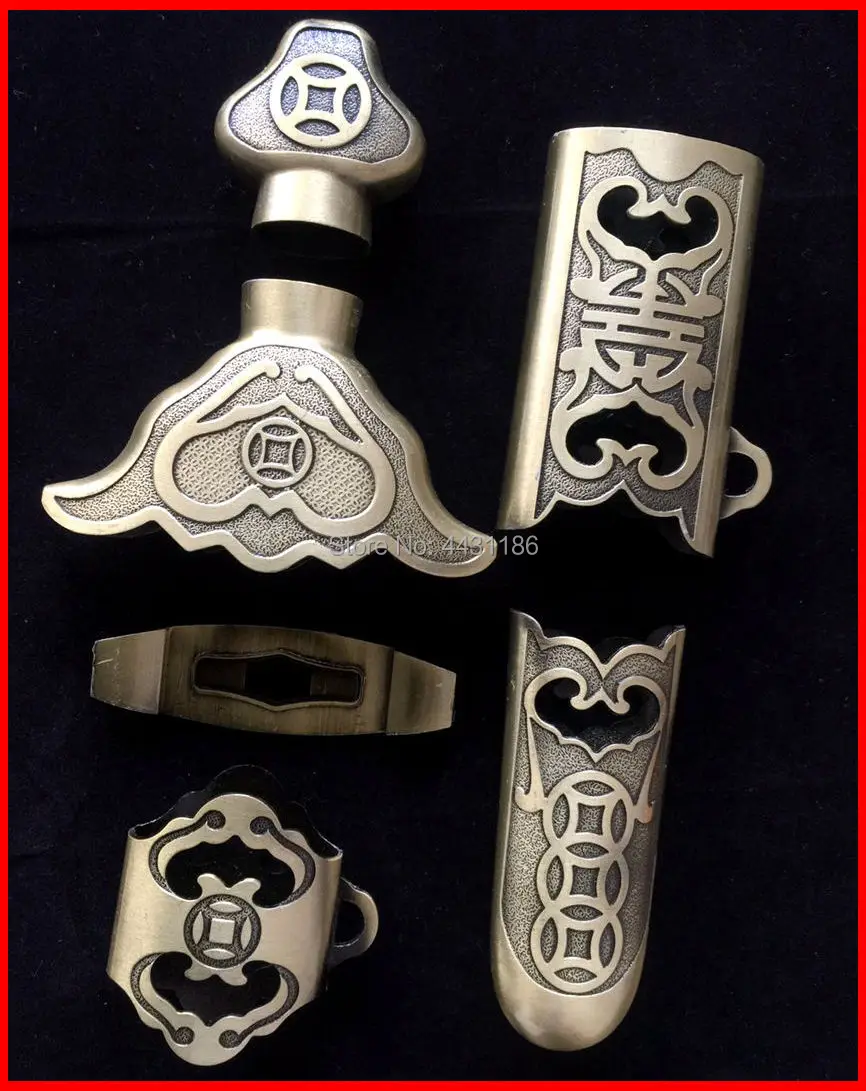 Набор Kirsite резной Lucky Yuan bao для китайской TaiChi/WuShu Sword Fitting ручная работа Tai Ji Jian DIY