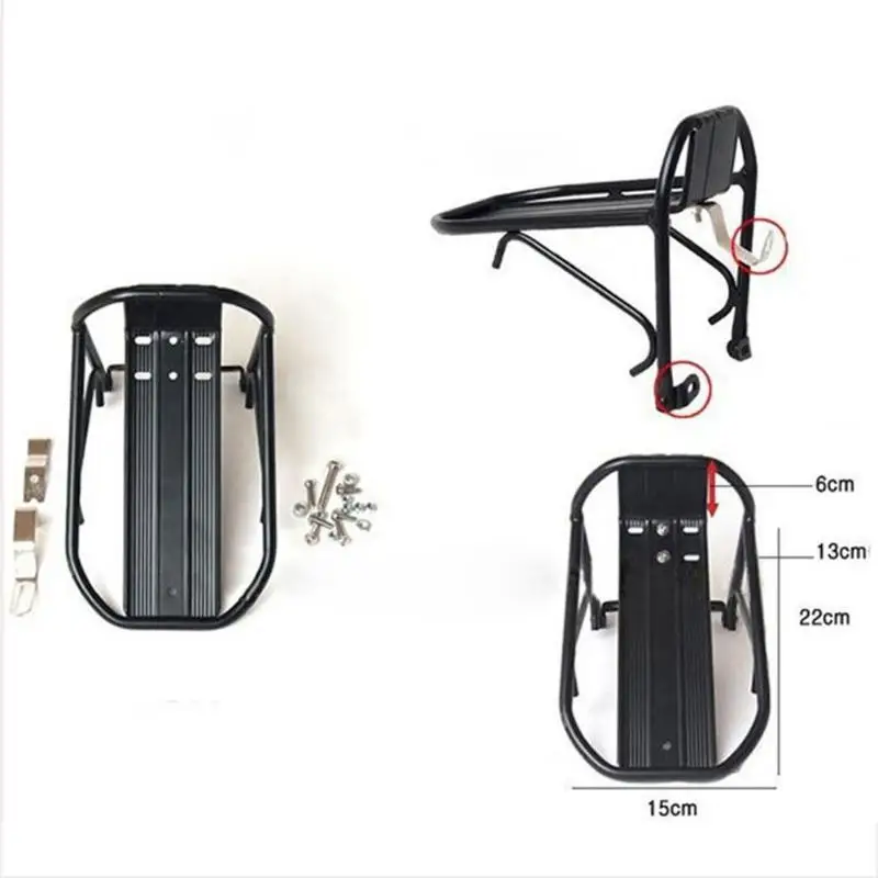 Передняя стойка для велосипеда из алюминиевого сплава, переноска для дорожного велосипеда, сумка для переноски, полка для багажа, MTB, велосипедный кронштейн, прочный и крепкий