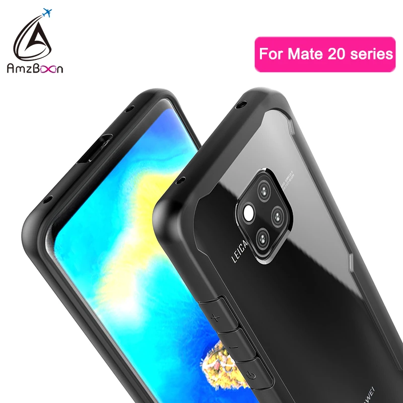 Amzboon Luxury Natural Clarity Slim Hard PC Silicone Phone Bag Case For Huawei Mate 20 Pro case Lite Shell Coque | Мобильные