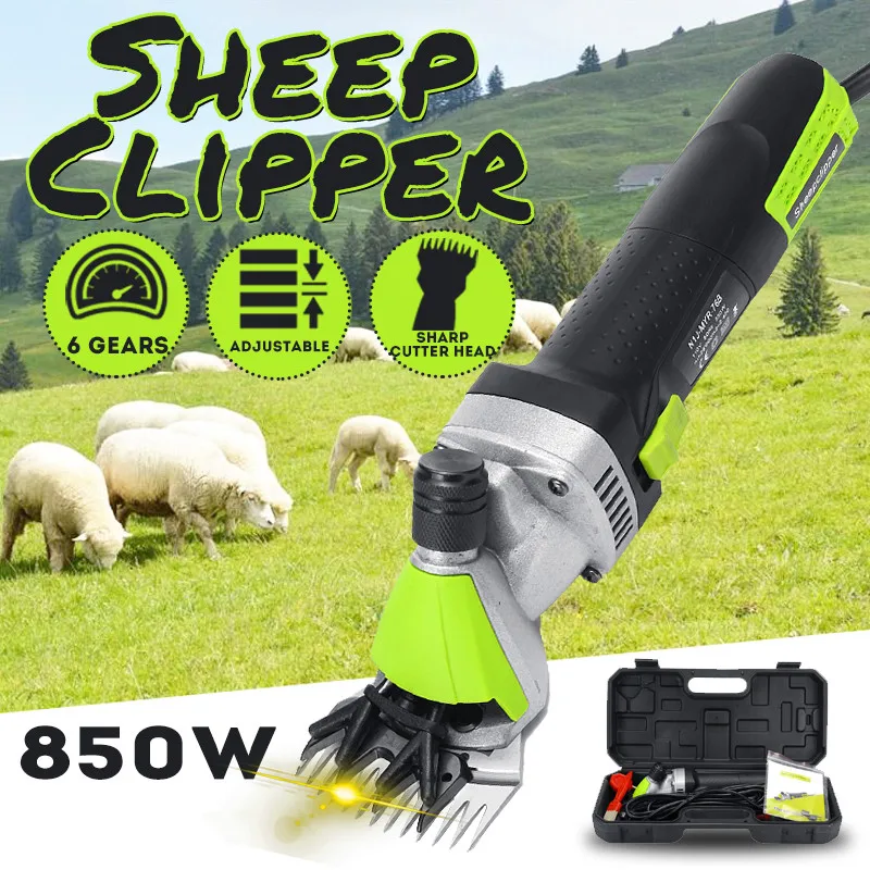 

850W 110/220V 6 Speed Regulating Electric Sheep Goat Shearing Machine Clipper Shears Cutter Wool scissor With Box