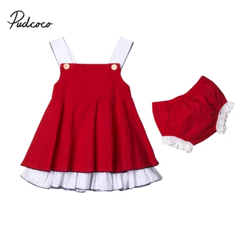 

Pudcoco Kid Baby Girl Summer Princess Strap Dress+Tutu Shorts 2pcs Cotton Children Outfit Clothes Set 0-24M