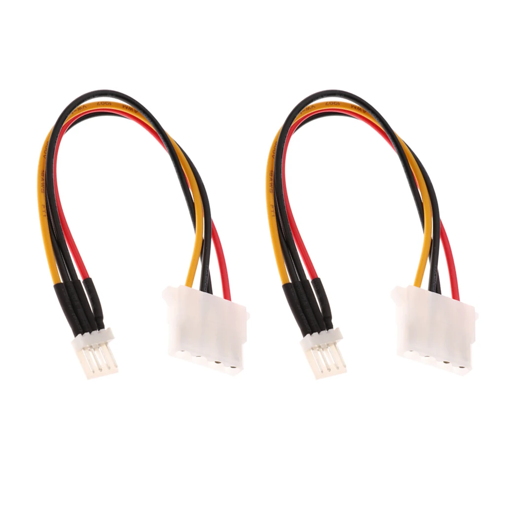 2 قطعة 4Pin قرص مرن الذكور إلى 4Pin الإناث الطاقة التمديد مهائي كابلات