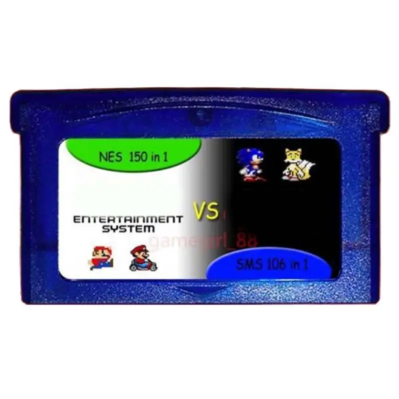 

Game Memory Card For GBA GAME 150 In 1 NES + 106 In 1 SMS For Gameboy Advance Multicart Collection