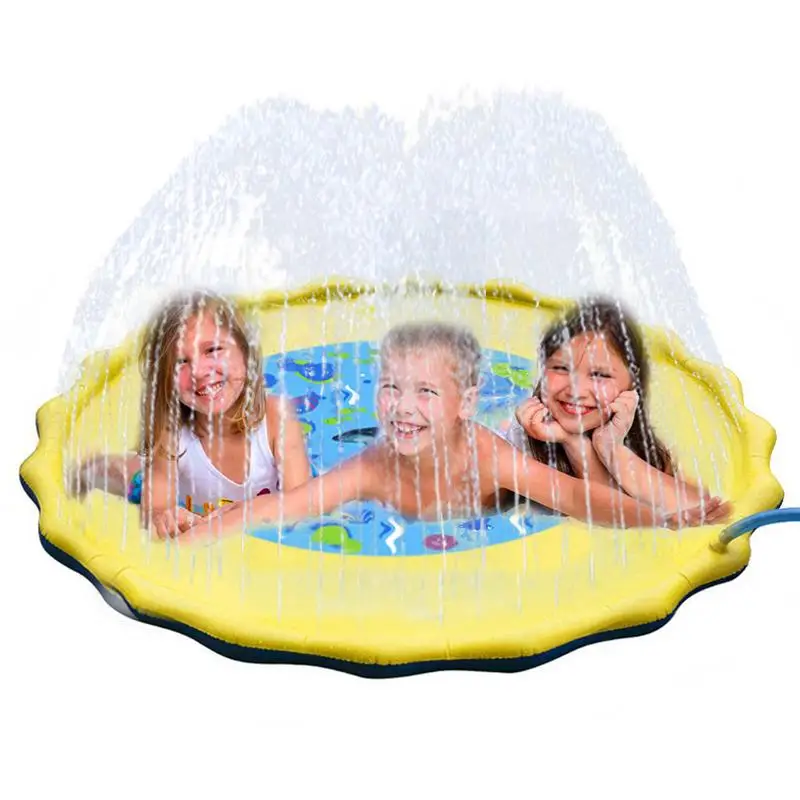 

2019 NEW Water Sprinkler Spray Mat Children's Lawn Play Mat PVC Inflatable Water Spray Toy for Baby Outdoor Beach Fun Activity