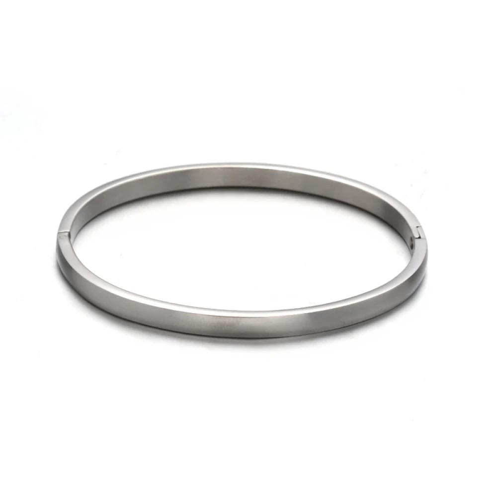 

Simple Matte Bangle Stainless Steel Bangles for Men Women Present Trendy